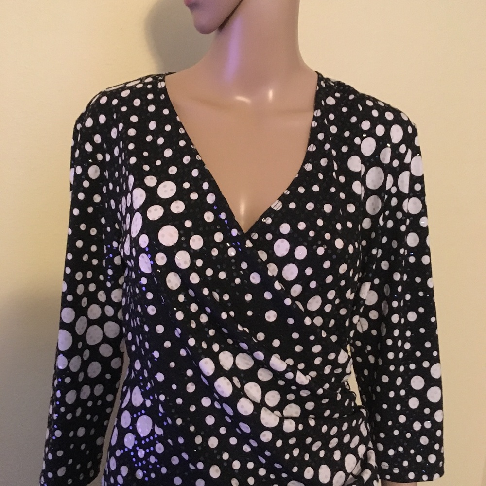 Elegant wrap around blouse